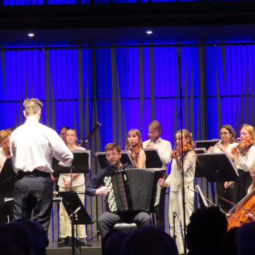 From a performance of Finnur Karlsson's Accordion Concerto - With Elja ensemble & Bjarni Frímann (30/12/22, Harpa Concert Hall, Reykjavík)